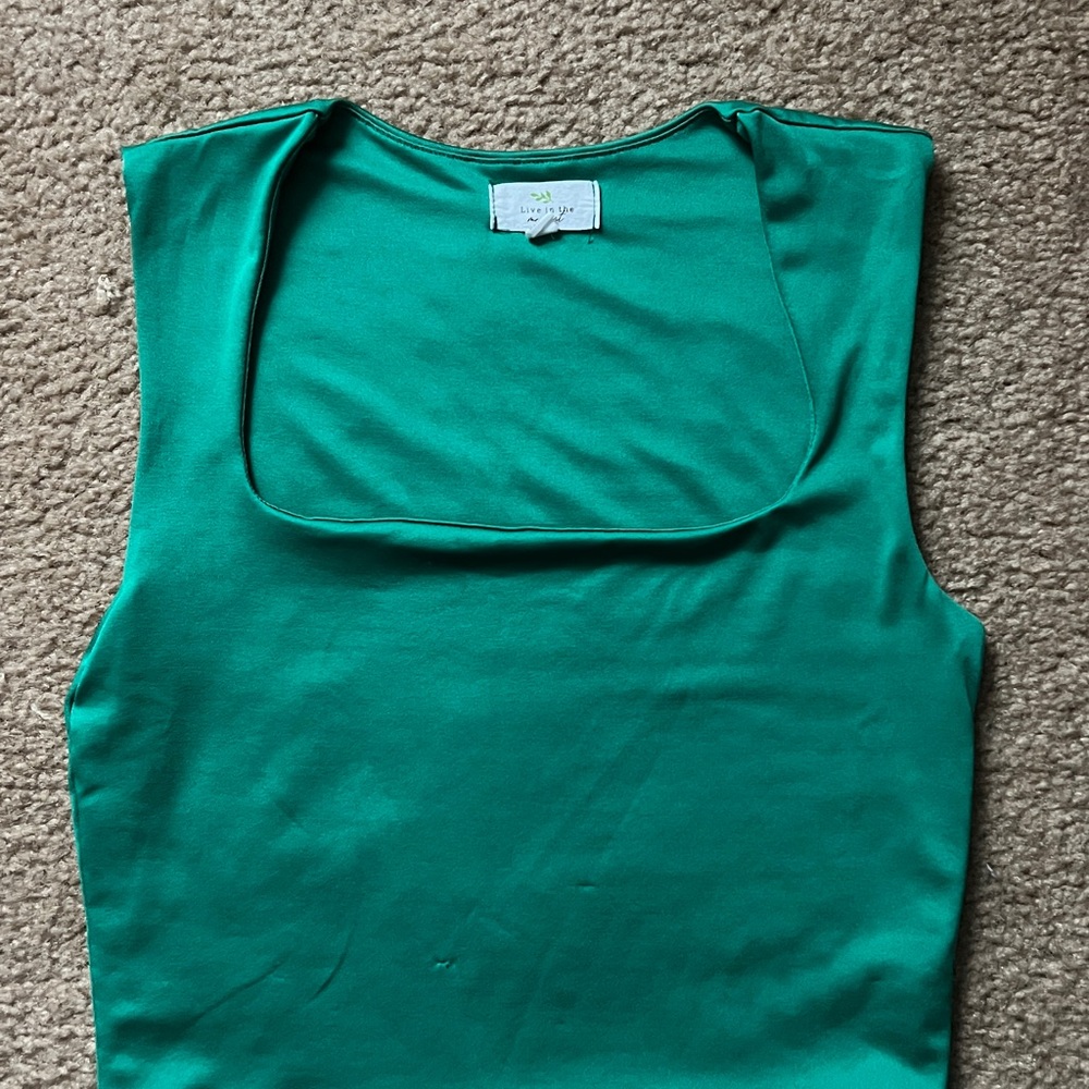 Vibrant Green Sleeveless Tank Top